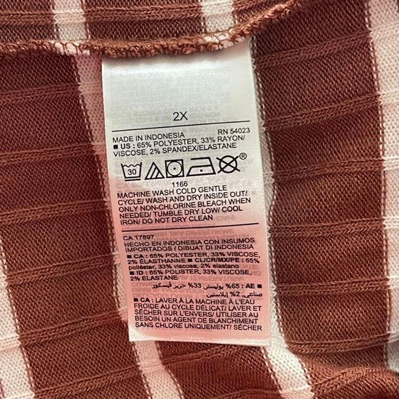 OLD NAVY Long-Sleeve Waist-Defined Rib-Knit Striped Midi Sweater Dress, Size 2X - Picture 9 of 9